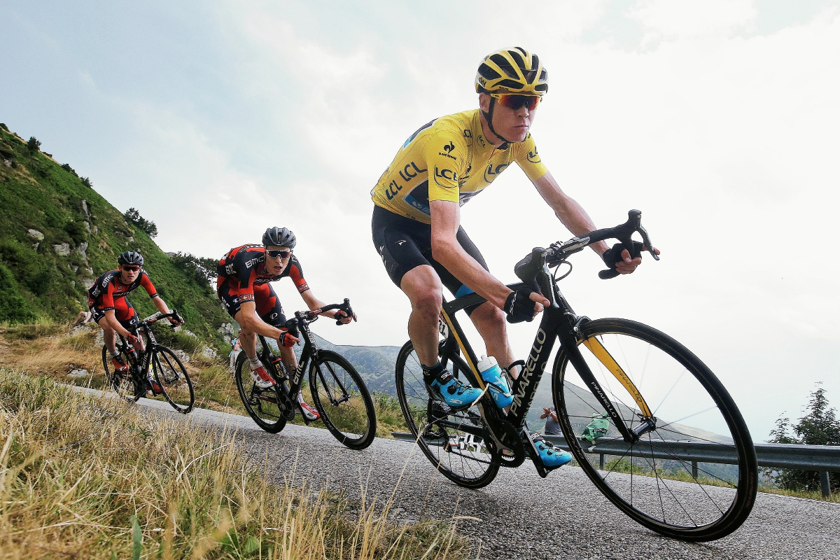 Chris Froome durante la etapa 12 del Tour de Francia. (Foto Prensa Libre: AP)