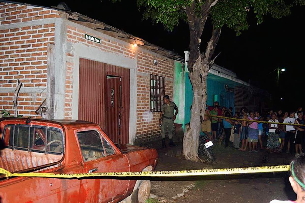 Vivienda donde fue muerto a balazos César Augusto López, en Asunción Mita, Jutiapa. (Foto Prensa Libre: Óscar González)