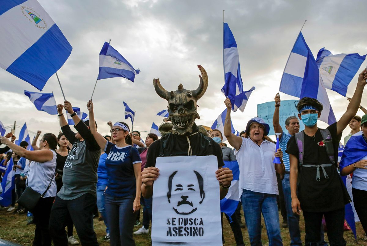 Las protestas en Nicaragua cumplieron 29 días y hoy se realizaron en marco del diálogo nacional. (Foto Prensa Libre: AFP)