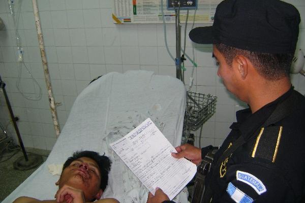 Vapuleado, en  hospital de San Marcos.