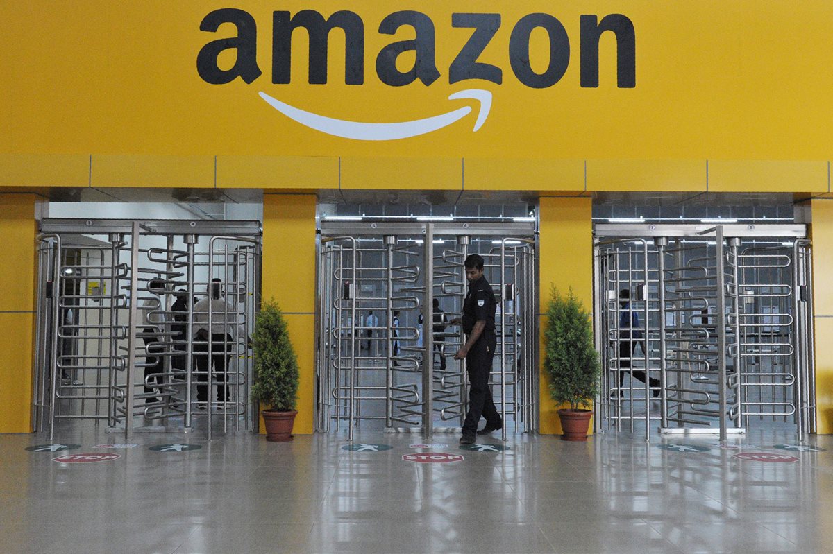 Sede de Amazon en India. (Foto Prensa Libre: AFP)