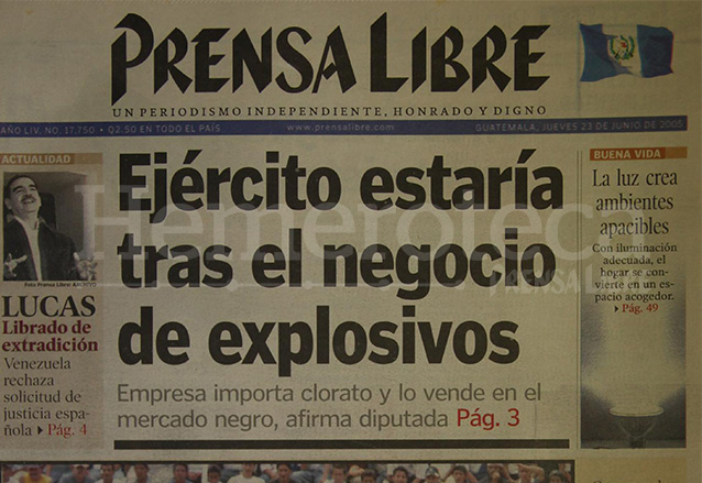 Titular de Prensa Libre del 23 de junio de 2005. (Foto: Hemeroteca PL)