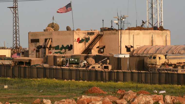 Una base militar de EE. UU. ubicada en la aldea siria de al-Asaliyah, entre Alepo y Manbij. (Foto Prensa Libre:AFP).