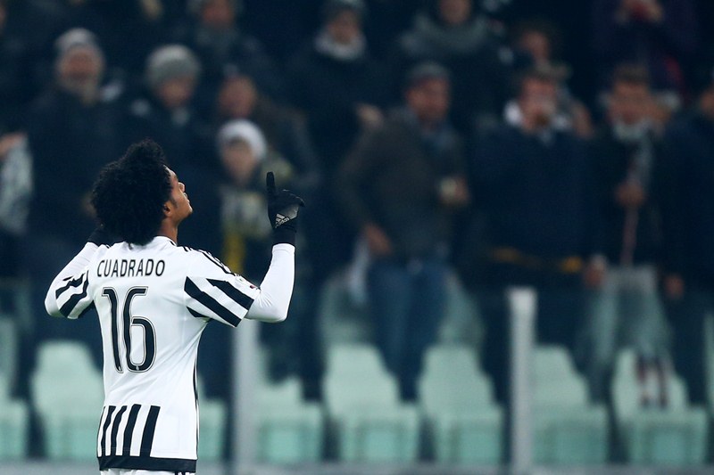 Cuadrado marcó la Juventus este domingo en la Serie A. (Foto Prensa Libre: AFP)