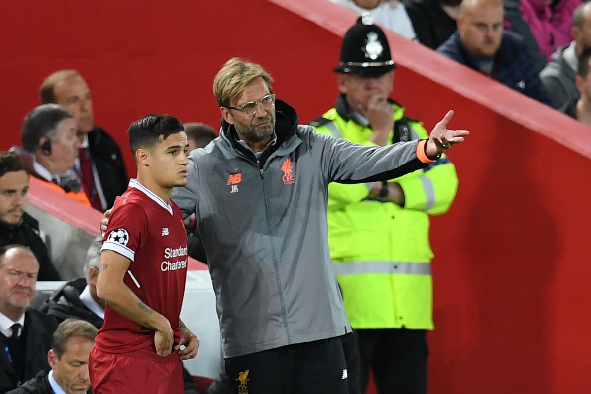 Jurgen Klopp asegura que Philippe Coutinho ya se encuentra preparado para jugar un partido completo con el Liverpool. (Foto Prensa Libre: AFP)