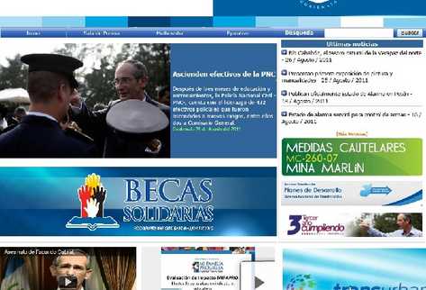 La página web del Gobierno funcionaba ayer.