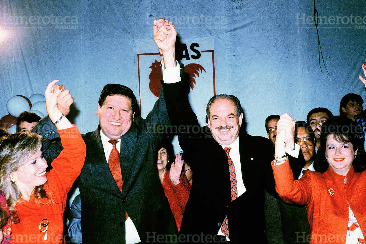 Serrano Elías  y Espina Salguero, en 1991. (Foto PL: Hemeroteca)