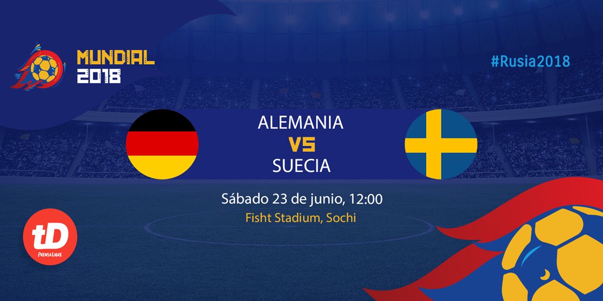 Alemania y Suecia se miden en el Fisht Stadium a partir de las 12 horas. (Foto Prensa Libre: TodoDeportes)