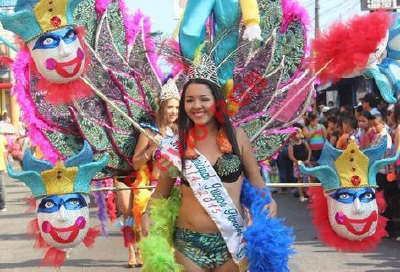 Reina de belleza engalana Carnaval de Mazatenango. (Foto Prensa Libre: Danilo López)
