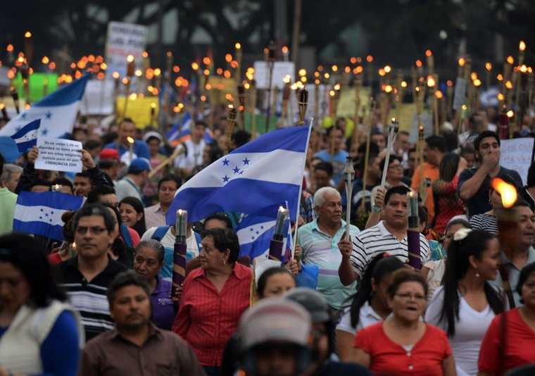 Protestas en Honduras contra la corrupción. (Foto: Hemeroteca PL)