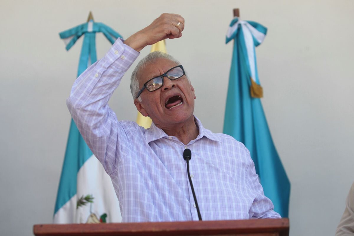 El presidente Alejandro Maldonado Aguirre defendió enérgicamente los salarios diferenciados. (Foto Prensa Libre: Érick Ávila)