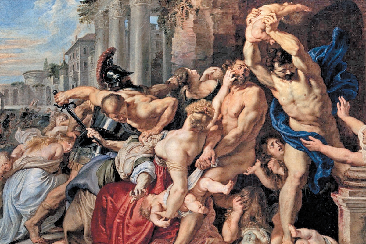 Este hecho fue plasmado a principios del siglo XVII por Peter Paul Rubens en la Matanza de los Santos Inocentes, que se encuentra en la Galería de Arte de Ontario, Toronto, Canadá.