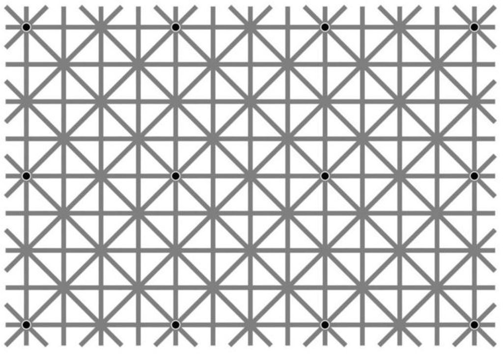 El científico francés Jacques Ninio ideó esta ilusión óptica que no permite ver todos los puntos al mismo tiempo. (JACQUES NINIO)
