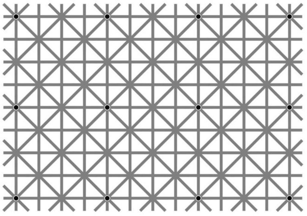 El científico francés Jacques Ninio ideó esta ilusión óptica que no permite ver todos los puntos al mismo tiempo. (JACQUES NINIO)