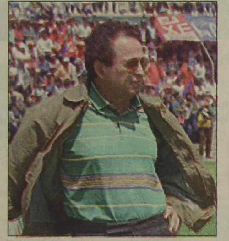 Marvin Rodríguez en su etapa como técnico de Xelajú MC, plantel que hizo campeón en 1996. (Foto Prensa Libre: Hemeroteca PL)