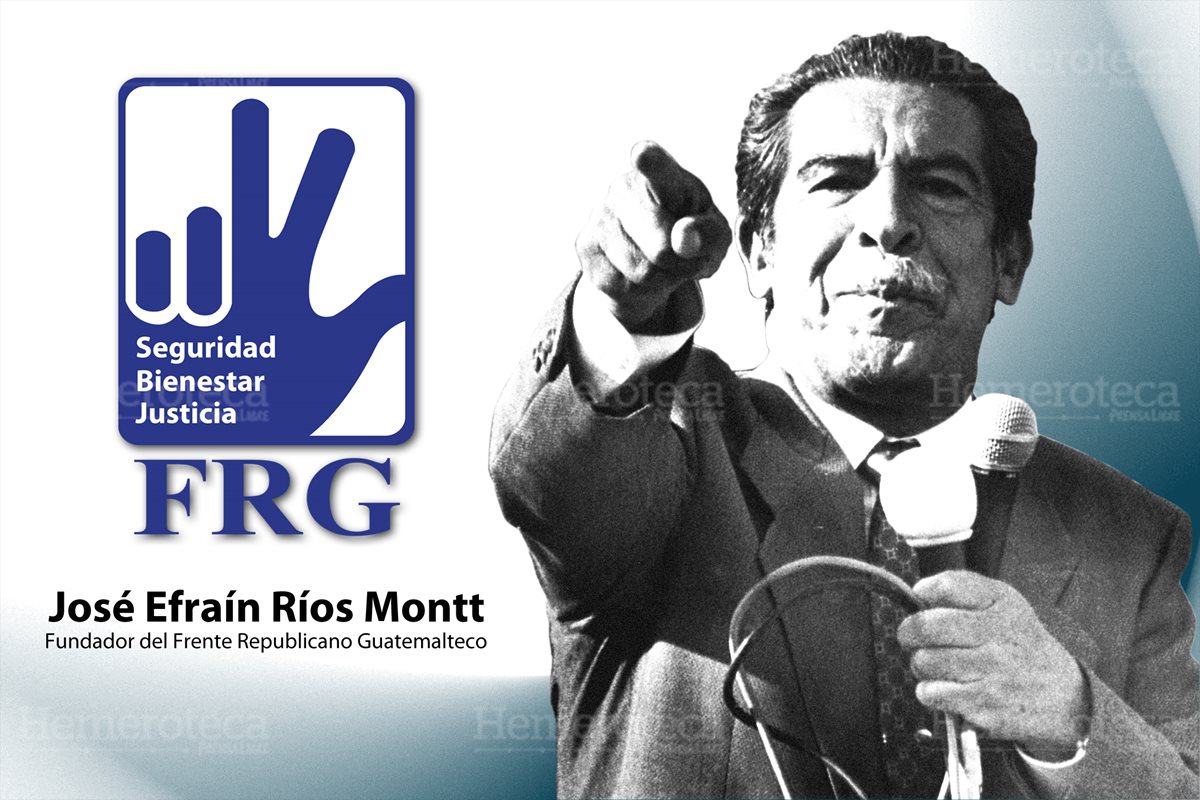 Efraín Rios Montt, fundador del Frente Republicano Guatemalteco FRG. (Fotoarte: Hugo Cuyán Vàsquez)