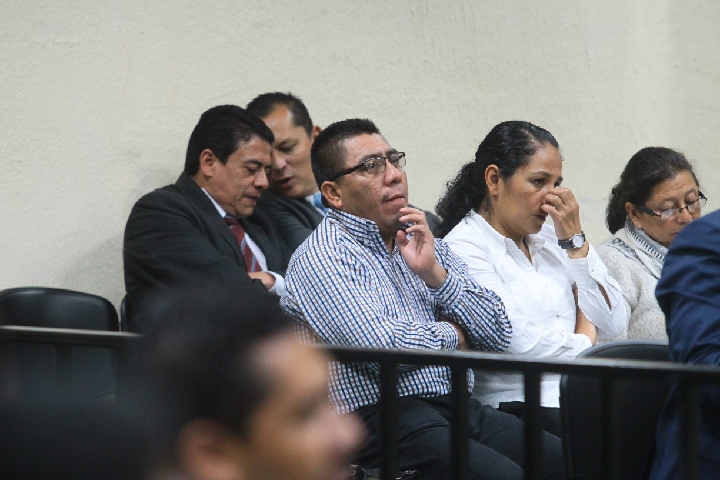 Sindicados en caso Hogar Seguro en segundo día de audiencia de primera declaración. (Foto Prensa Libre: Álvaro Interiano)