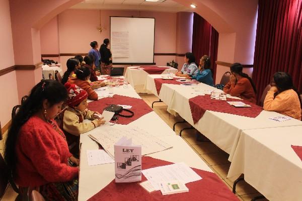 MIEMBROS de  la Red de Mujeres  Indígenas analizan  el monitoreo de Ley de Planificación Familiar.