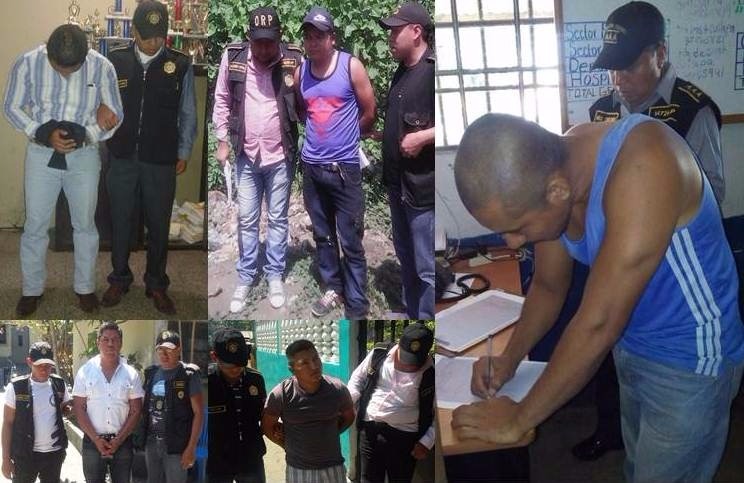 Cinco agentes de la PNC fueron capturados por la fuga del jefe de seguridad de la mina San Rafael. (Foto Prensa Libre: Cortesía PNC)