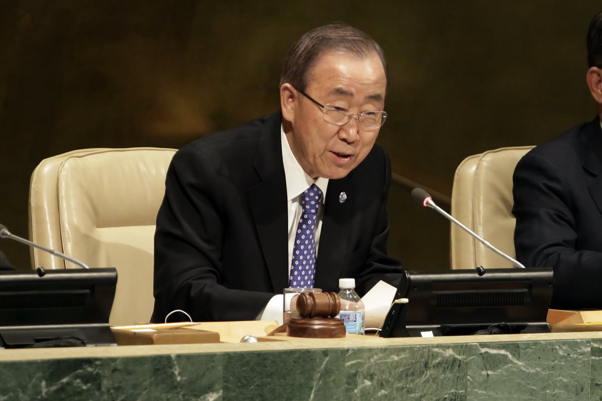 Ban Ki-moon, secretario general de la ONU. (Foto Prensa Libre: AP).