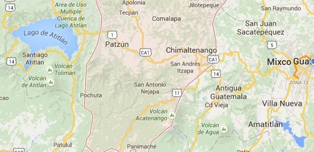 Mapa de Chimaltenango, donde ocurrió la condena por violación. (Foto Prensa Libre: Internet).