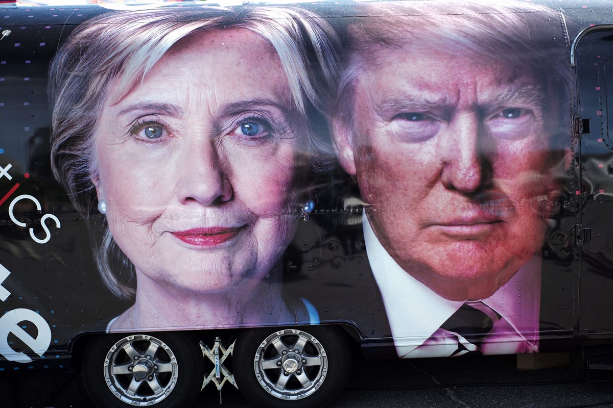 Hillary Clinton y Donald Trump se verán este lunes en Nueva York para el primer gran debate a la presidencia de EE. UU. (Foto Prensa Libre: AFP).