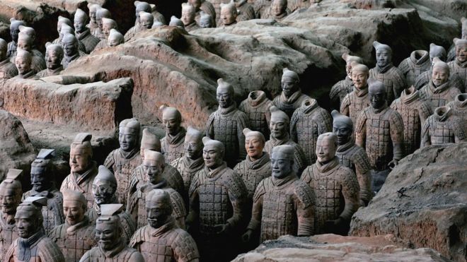 Los Guerreros de Terracota fueron hallados en 1974 cerca de Xian. GETTY IMAGES