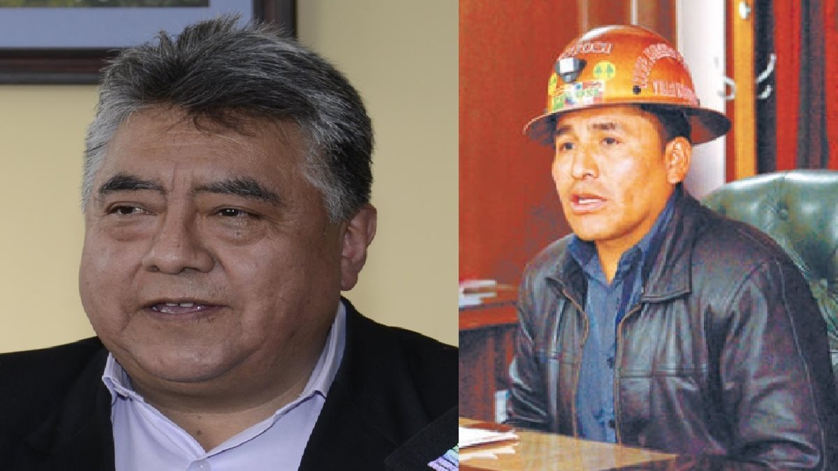 Carlos Mamani,(d)líder minero es enviado a prisión por asesinato de viceministro boliviano, Rodolfo Illanes. (Foto Prensa Libre: AFP)