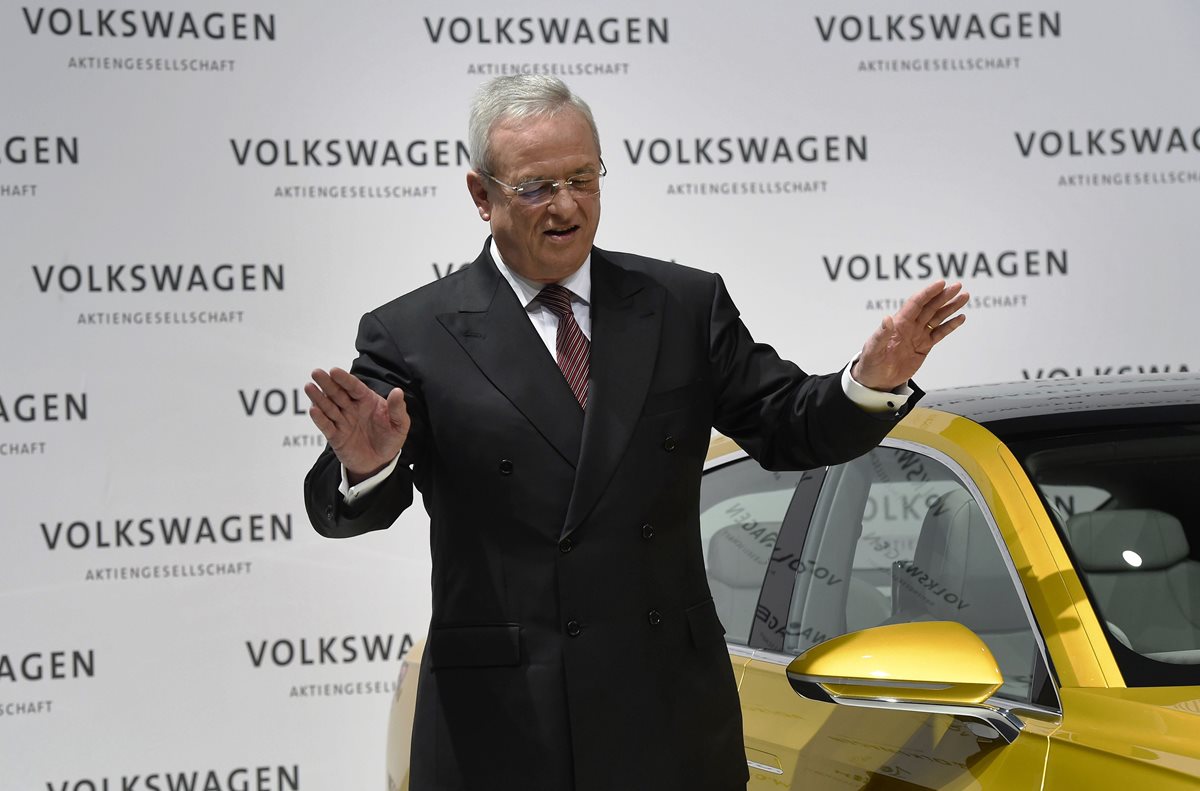 Martin Winterkorn, presidente de Volkswagen, renunció hoy al cargo tras escándalo de manipulación en los vehículos. (PL-AFP)