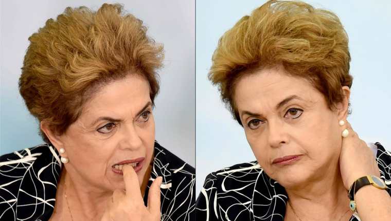 Dilma Rousseff, presidenta suspendida de Brasil, enfrenta un juicio político. (Foto Prensa Libre: AFP)