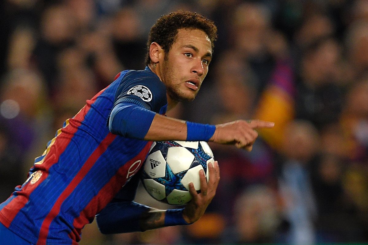 Neymar fue el artífice de la clasificación del Barcelona a cuartos de Champions. (Foto Prensa Libre: AFP)
