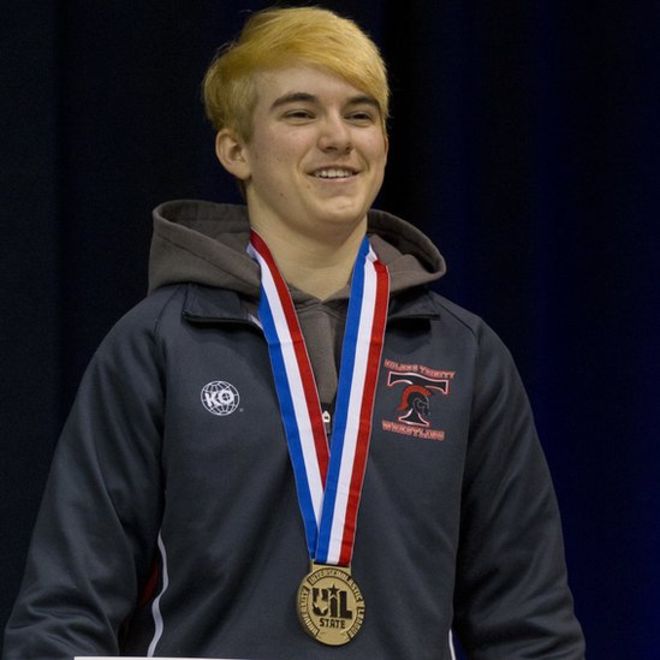 Beggs fue estuvo en el centro de atención durante todo el fin de semana por su participación en una campeonato de lucha estatal en Texas, Estados Unidos. (AP)