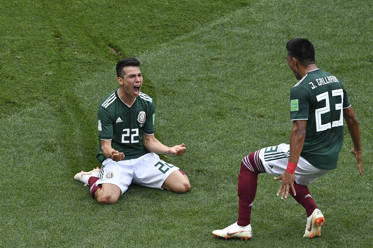 Hirving Lozano anotó el único gol del partido en la victoria de México 1-0 contra Alemania. (Foto Prensa Libre: AFP)