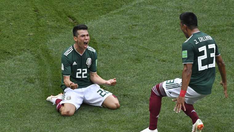 Hirving Lozano anotó el único gol del partido en la victoria de México 1-0 contra Alemania. (Foto Prensa Libre: AFP)