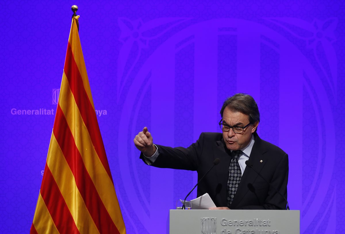Artur Mas, presidente saliente de la región autónoma española de Cataluña. (AFP)