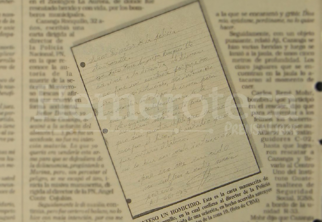 Cazanga Ronquillo, homicida confeso dejó una carta dirigida al director de la Policía Nacional donde da a conocer su delito. (Foto: Hemeroteca PL)
