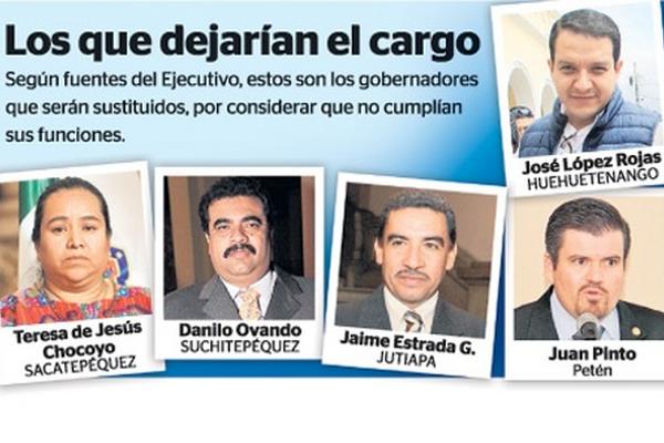 Gobernadores salientes. (Foto Prensa Libre: Archivo)