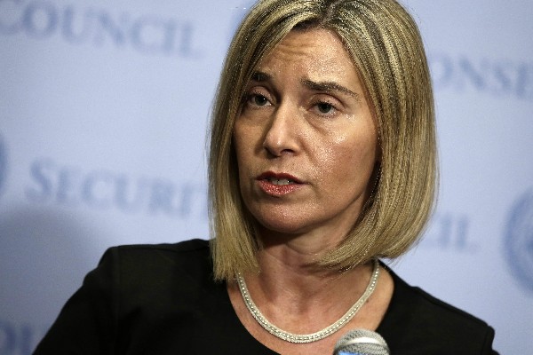 Federica Mogherini, de la Alta Representante de la Unión Europea para Asuntos Exteriores. (Foto Prensa Libre: EFE)