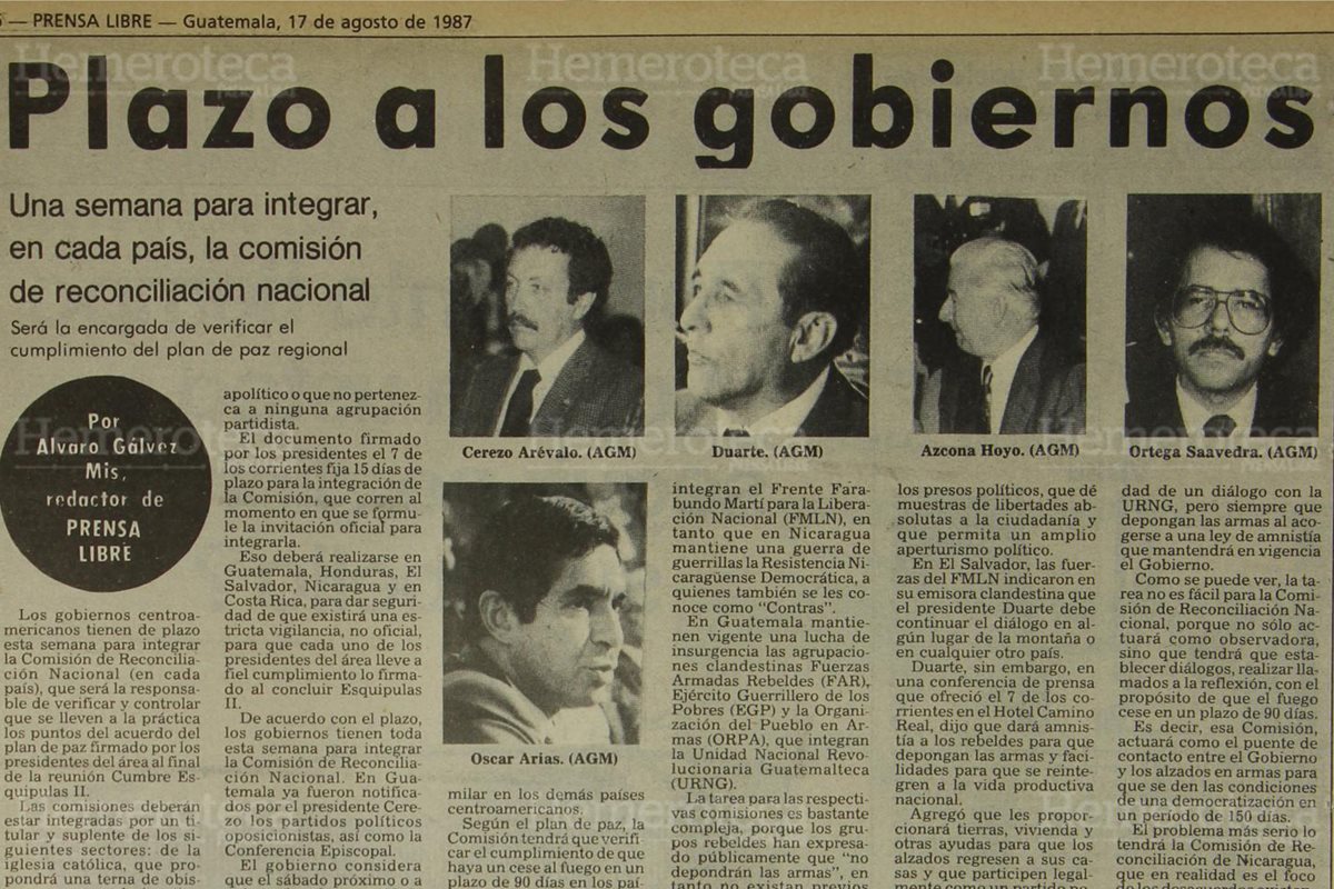 Integración de la Comisión de Reconciliación Nacional. (Foto: Hemeroteca PL)