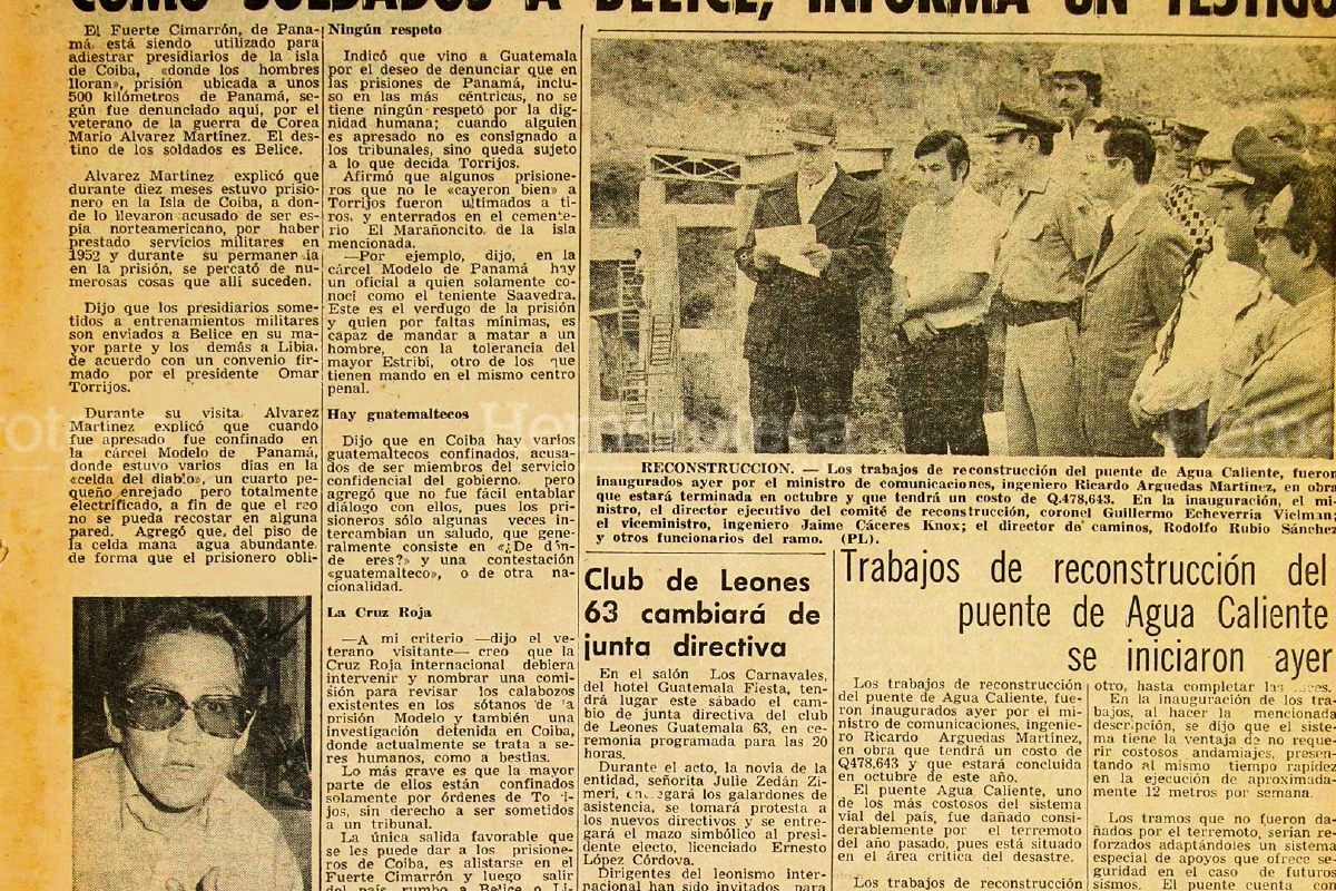 El veterano de guerra de Corea, Mario Álvarez Martínez, señala al presidente de Panamá, Omar Torrijos. (Foto: Hemeroteca PL)
