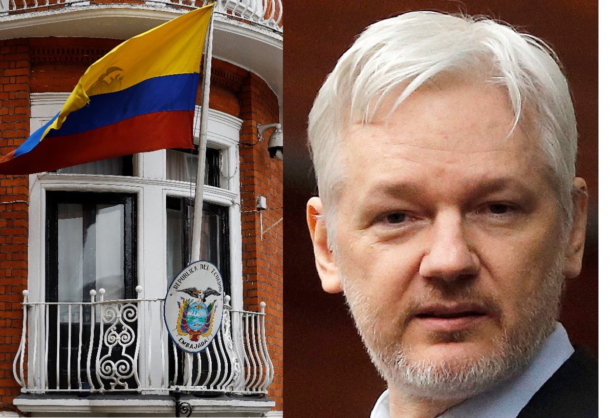 Julian Assange permanece refugiado en la embajada ecuatoriana en Londres desde el 2012. (Foto Prensa Libre: AP).