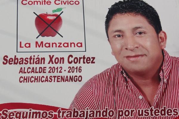 SebastiÁn Xon se promocionó como candidato a alcalde de Chichicastenango,  pero estaba  inscrito como aspirante a concejal primero.