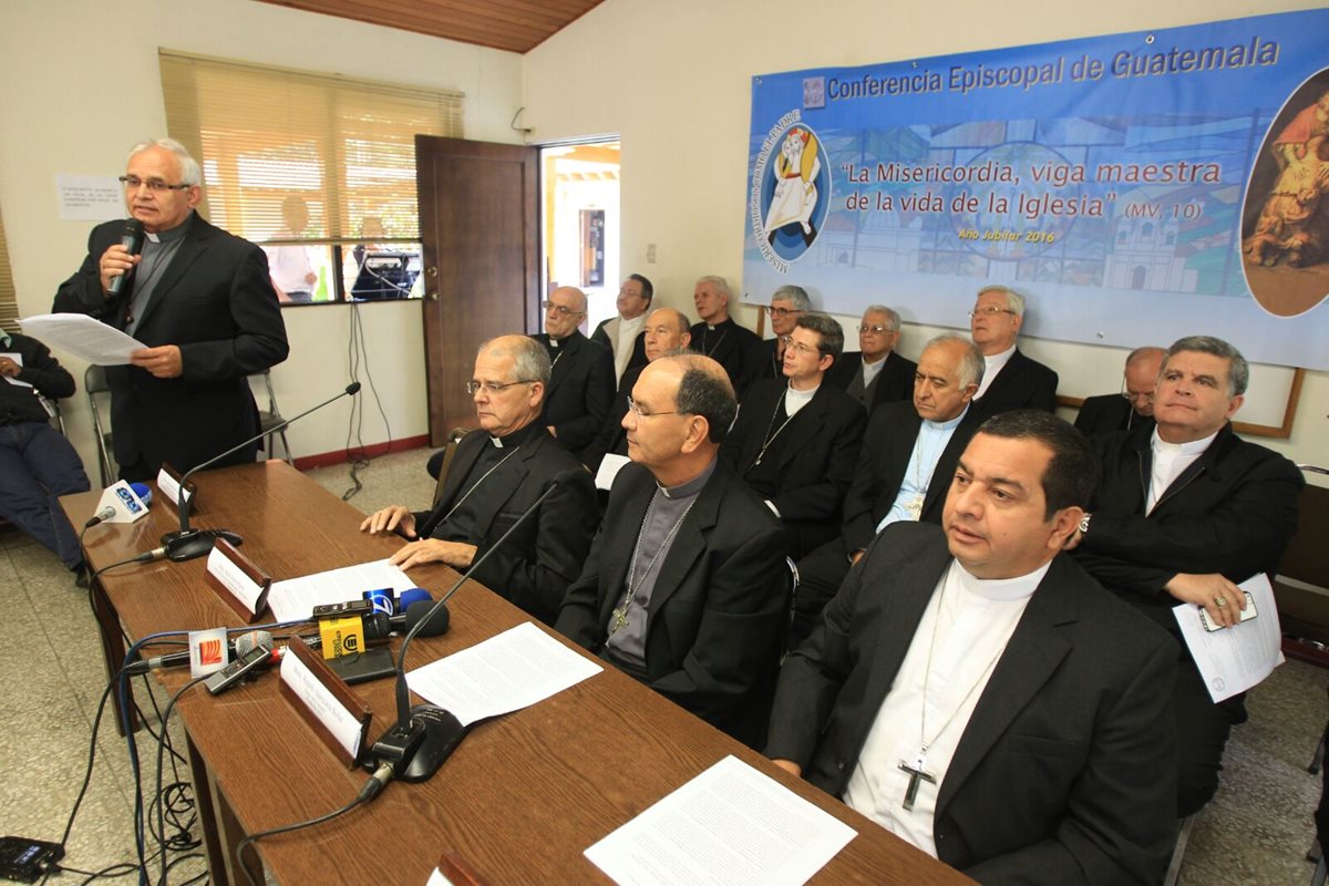 Obispos de la Conferencia Episcopal de Guatemala se pronunciaron sobre las el proceso de elecciones y hacen el llamado para que no elegir candidatos sospechosos de corrupción y narcotráfico. (Foto Prensa Libre: Hemeroteca PL)