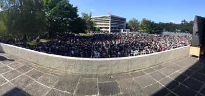 Una panorámica de los asistentes esta mañana Foto: Cursos Libres USAC