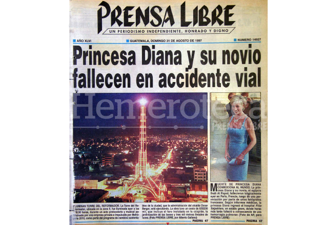 Portada de Prensa Libre del 31/08/1997. (Foto: Hemeroteca PL)