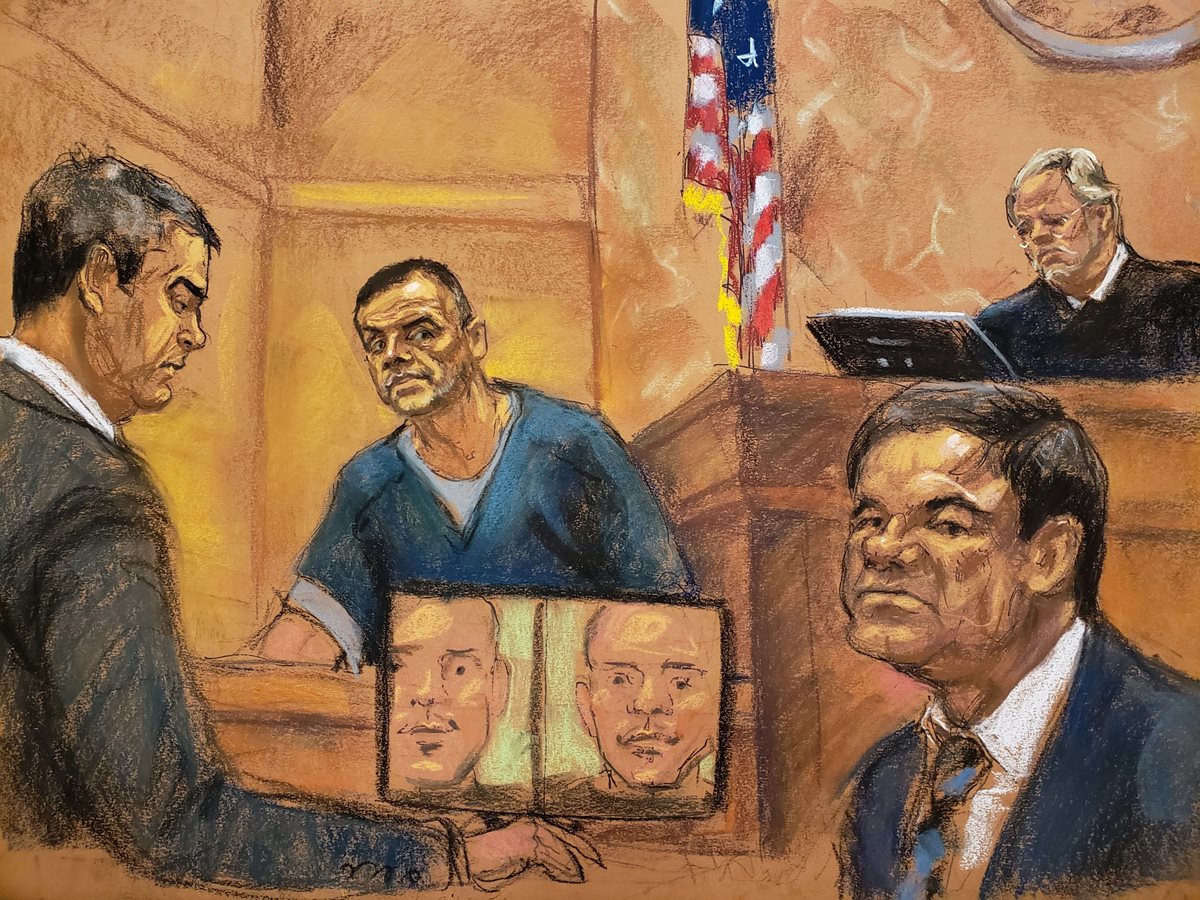 En el juicio contra el Chapo han declarado testigos peligrosos y sanguinarios, que podrían ser premiados por sus testimonios. (Foto Prensa Libre: EFE)