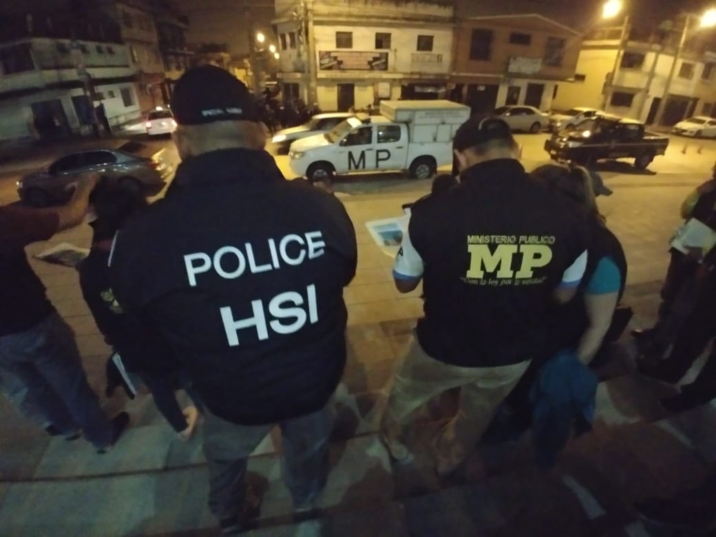 Agencias estadounidenses de investigación se sumaron a las autoridades guatemaltecas para efectuar los operativo. (Foto Prensa Libre: MP)