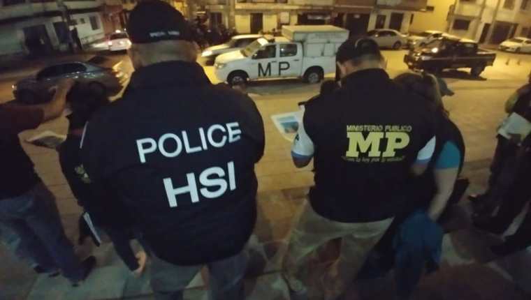 Agencias estadounidenses de investigación se sumaron a las autoridades guatemaltecas para efectuar los operativo. (Foto Prensa Libre: MP)