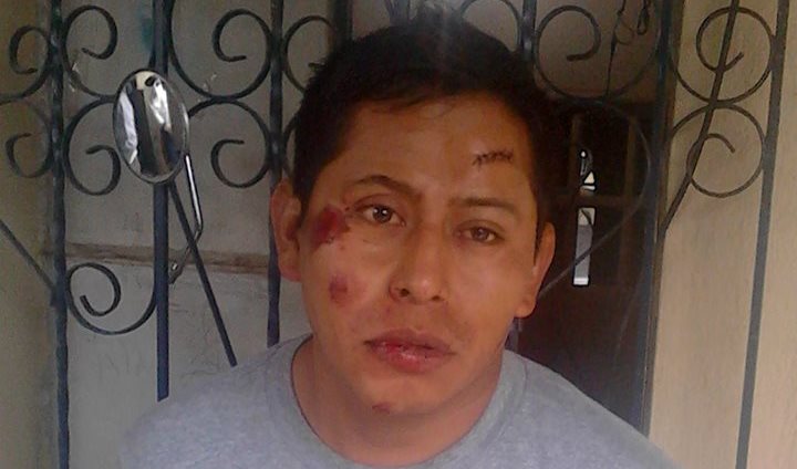 Édgar Fernando Max, de 24 años, aprehendido cuando intentó atacar a una jueza. (Foto Prensa Libre: Eduardo Sam)
