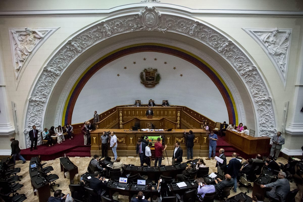 Panorámica de una sesión de la Asamblea Nacional de Venezuela. (Foto Prensa Libre: EFE).